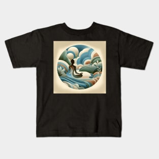 Tranquil Essence: Serenity in Modern Mindfulness Kids T-Shirt